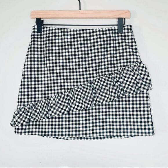 Streetwear society checkered ruffle mini skirt - Picture 1 of 3